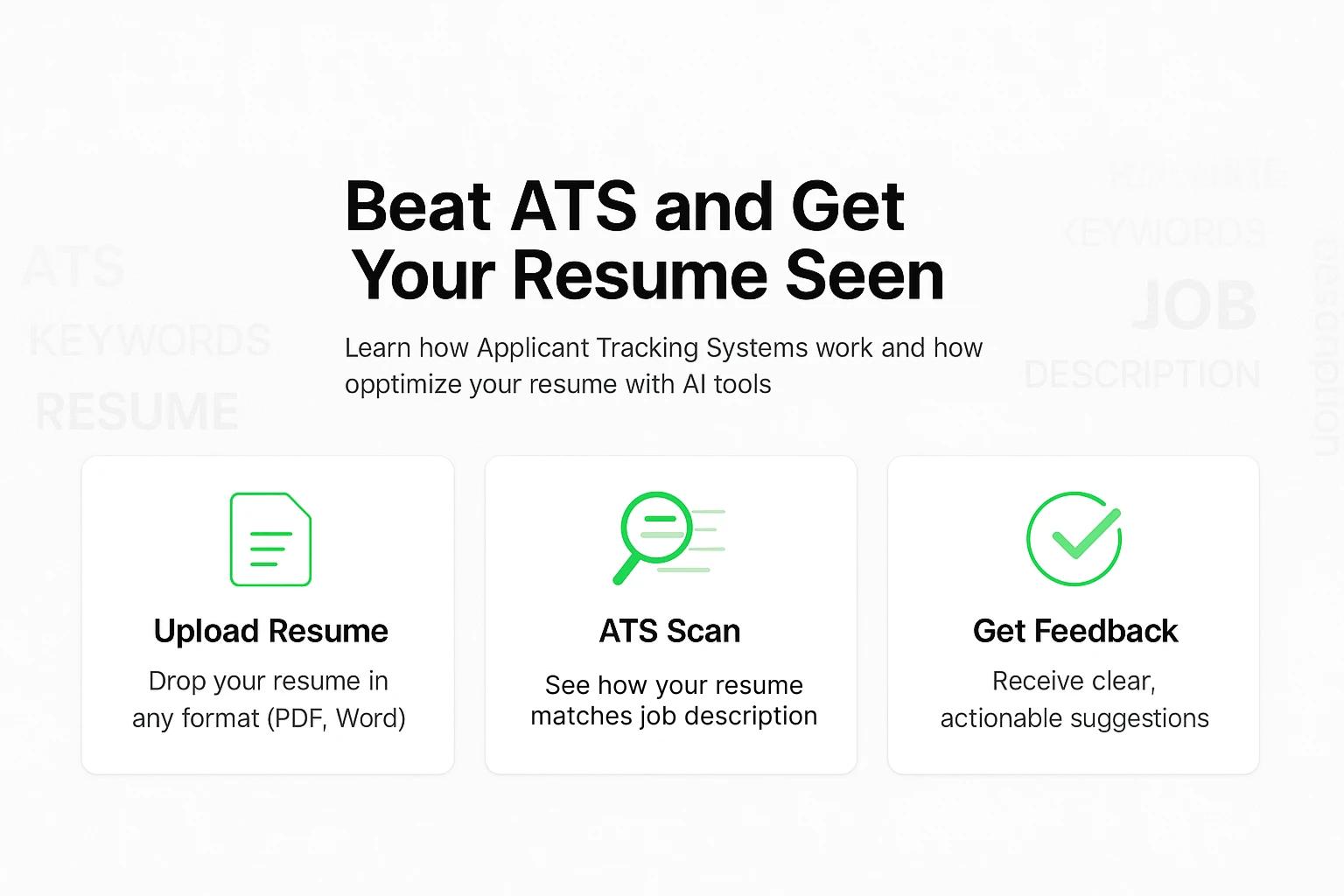 Free ATS Resume Checker — scan and score your resume online without signup for USA jobs