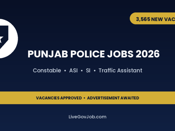 Punjab Police Jobs 2026 3565 new vacancies constable ASI SI